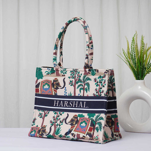 Customized Royal Theme Box Tote Bag - Uncommongifts.in