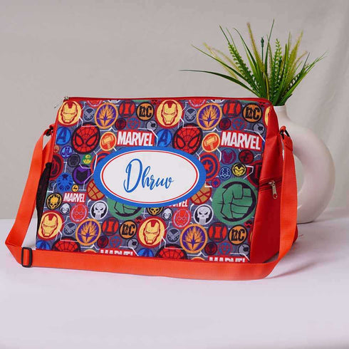 Personalised Cartoon Printed Kids Triangle Duffle Bag