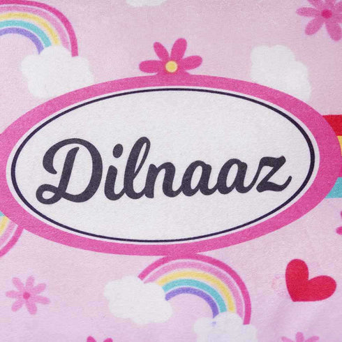 Personalized Rainbow Printed Kids Pillow
