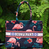 Customized Flamingo Printed Blue Handheld Box Bag - Uncommongifts.in