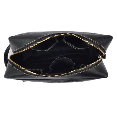 Personalized PU Box Pouch with Charm- Black - Uncommongifts.in