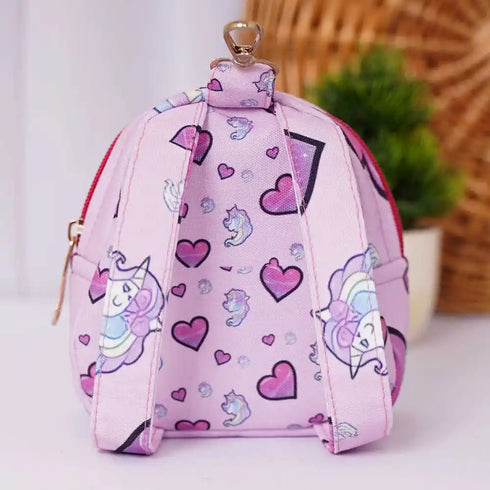Personalised Unicorn Printed Backpack Keychain