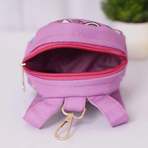 Personalised Floral Printed Backpack Keychain