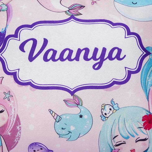 Personalized Little Mermaid Printed Kids Pillow