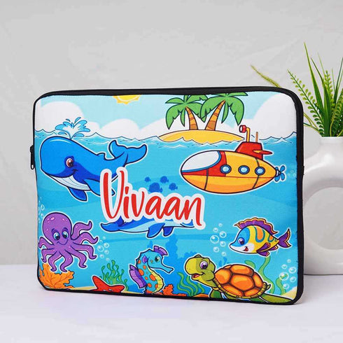 Personalised Laptop Sleeve/Cover & Cushion Kids Combo
