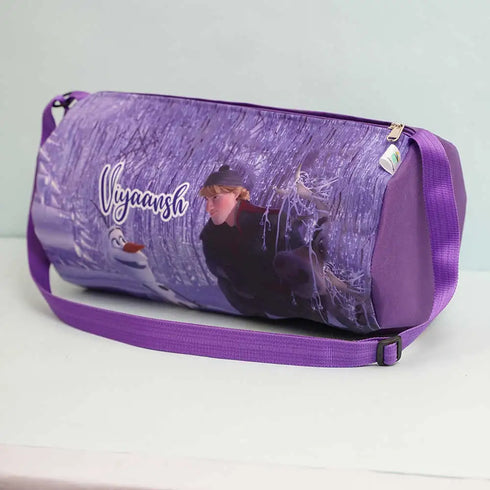 Personalized Snowman Printed Sling Duffle Bag for Kids
