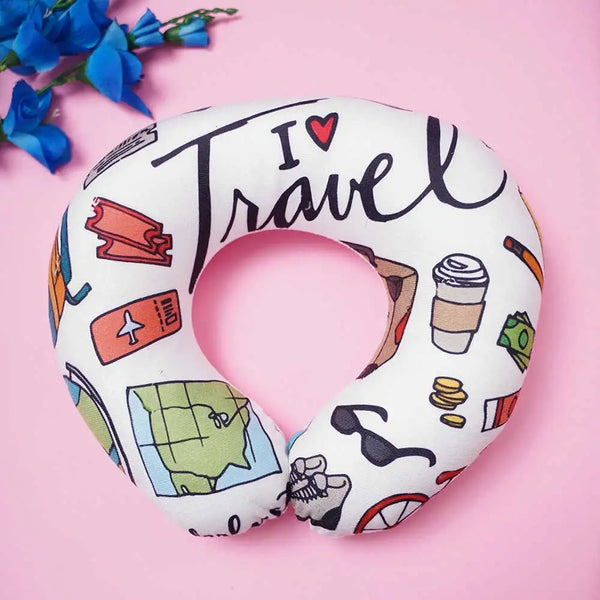 Personalized Travel Printed Neck Pillow for Kids