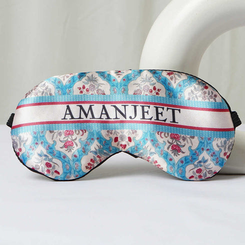 Customized Ethnic Motifs Blue Floral Printed Combo Gift Set - Uncommongifts.in