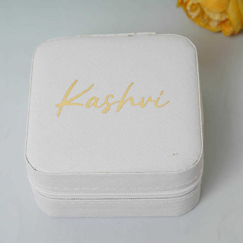 Personalized Organizer Jewellery Box for Women - White