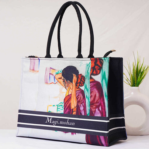 Personalised Photo Printed Box Bag