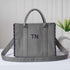 Grey Personalised Woody Handbag Tote Bag - Uncommongifts.in
