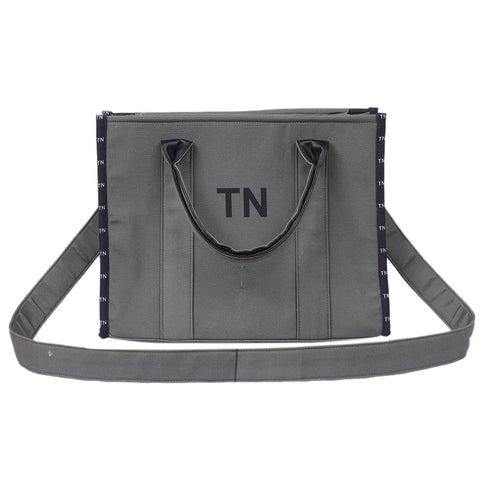 Grey Personalised Woody Handbag Tote Bag - Uncommongifts.in