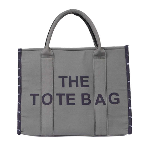 Grey Personalised Woody Handbag Tote Bag - Uncommongifts.in