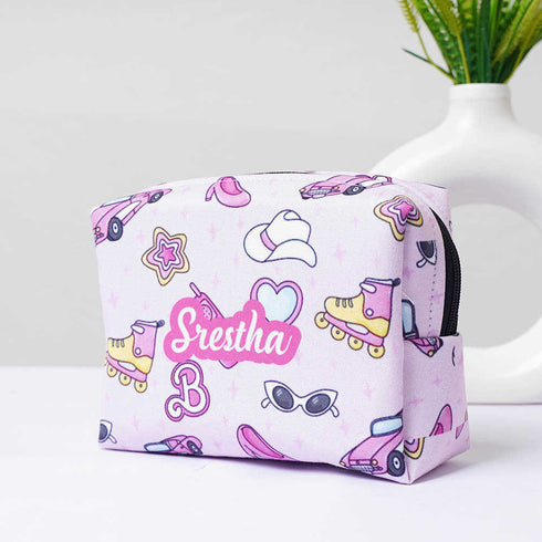 Personalised Pink Printed Kids Box Pouch