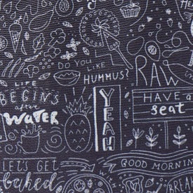 Black Printed Lunch Bag With Handle - Uncommongifts.in