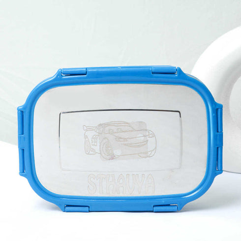 Personalised Kids Lunch Box - Blue