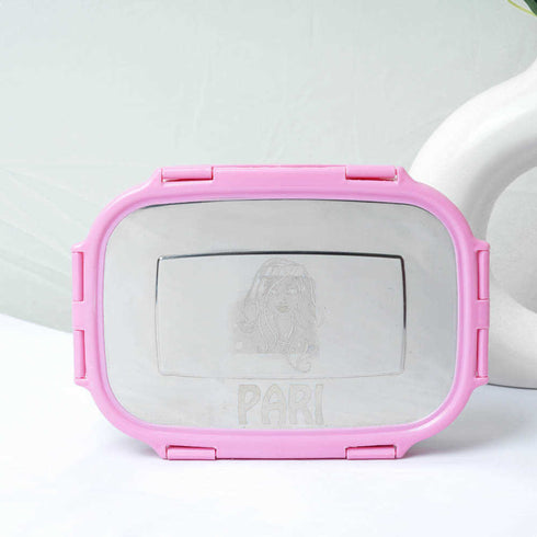 Personalised Kids Lunch Box - Pink