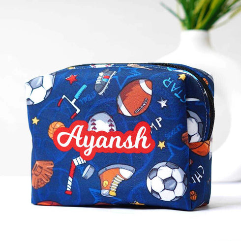 Personalised Football Printed Kids Box Pouch