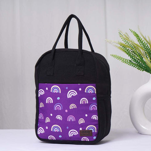 Rainbow Printed Canvas Lunch Bag - Uncommongifts.in
