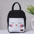 White Cat Printed Canvas Lunch Bag - Uncommongifts.in