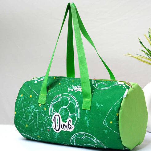 Personalised Football Printed Kids Swimming Duffle Bag