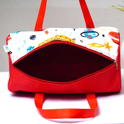 Personalised Space Printed Kids Swimming Duffle Bag