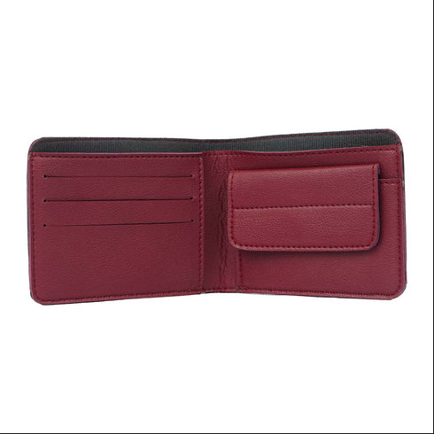 Personalised Men's Wallet With Charm - Maroon - Uncommongifts.in