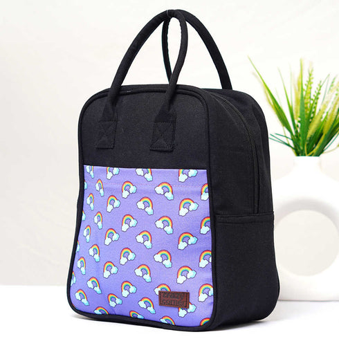 Personalised Rainbow Printed Canvas Lunch Bag