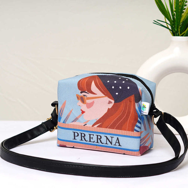Personalised Girl Printed Sling Bag