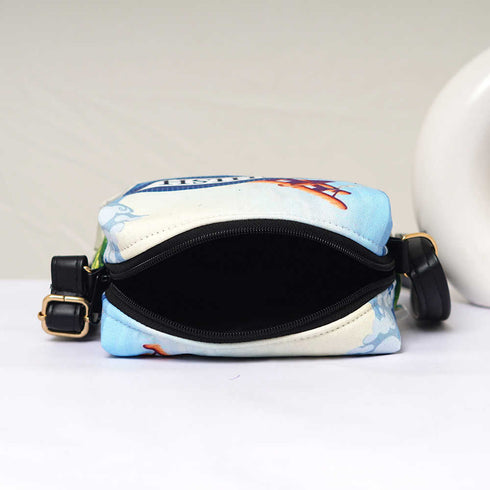 Personalised Airplane Printed Kids Sling Bag