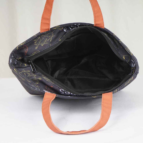 Fish & Chips Printed Lunch Bag With Handle - Uncommongifts.in