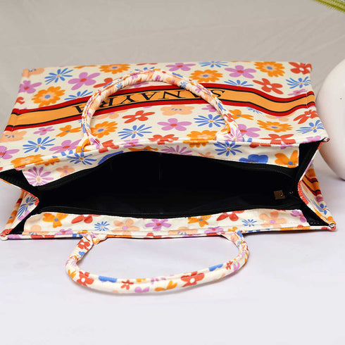 Personalised Florals Printed Kids Box Bag Combo Gift Set