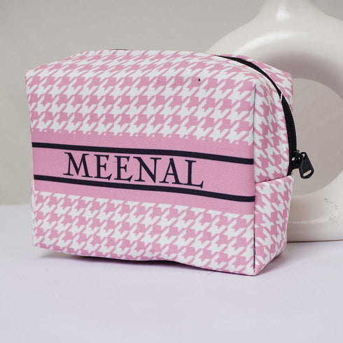 Personalised Geometric Printed Box Pouch