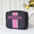 Canvas Personalized Pink Striped Sling Bag - Uncommongifts.in