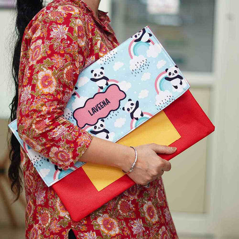 Personalised Panda Printed Kids Document Folder