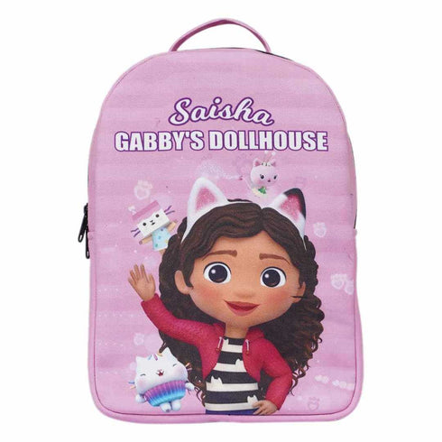 Dollhouse Personalised Printed Bag pack With Pouch - Uncommongifts.in