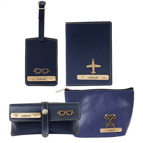 Personalised Gift Combo With Charm - Navy Blue - Uncommongifts.in