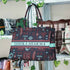 Brown Geometric Pattern Customised Box Tote Bag - Uncommongifts.in