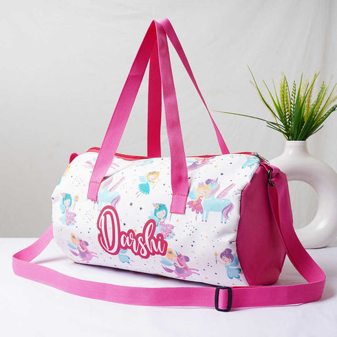 Personalised Fairy's Printed Kids Sling Swimming Duffle Bag