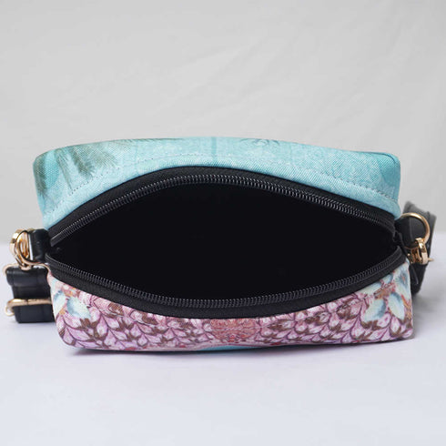 Personalised Peacock Printed Sling Bag