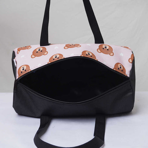 Personalised Teddy Face Printed Kids Swimming Duffle Bag