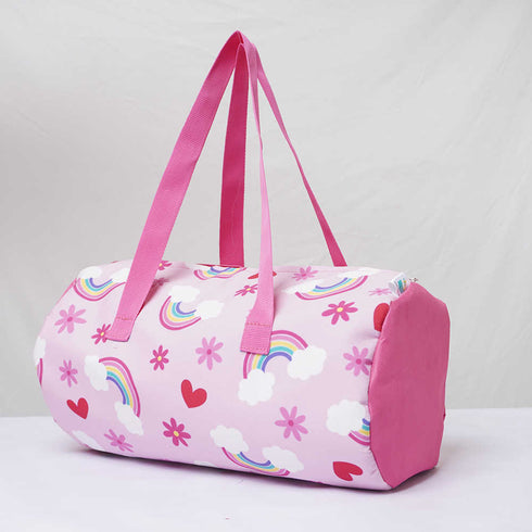 Personalised Rainbow Printed Kids Swimming Duffle Bag