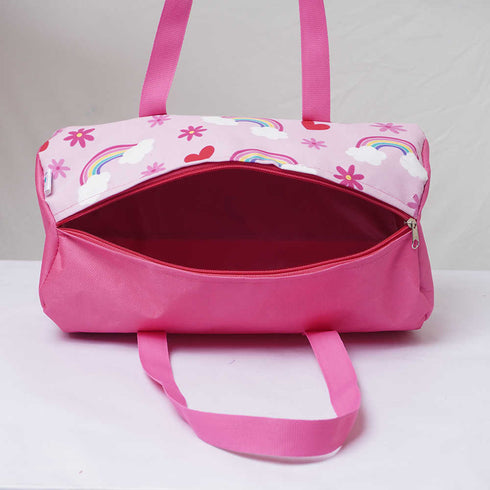 Personalised Rainbow Printed Kids Swimming Duffle Bag