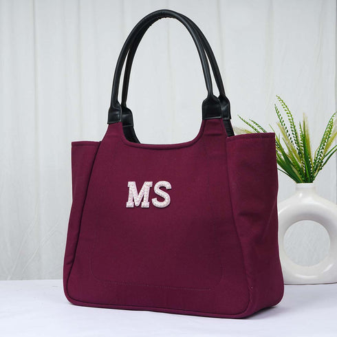 Personalised Printed Handled Box Tote Bag - Uncommongifts.in