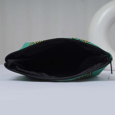 Green Printed Travel Pouch - Uncommongifts.in