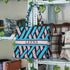 Blue Geometrical Pattern Customised Box Tote Bag - Uncommongifts.in