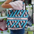 Blue Geometrical Pattern Customised Box Tote Bag - Uncommongifts.in