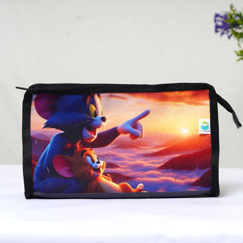 Cartoon Printed Personalised Kids Toiletry Pouch