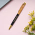 Personalized Metal Pen with Gold Flakes