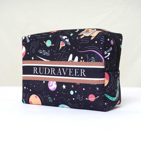 Personalised Space Printed Kids Box Pouch